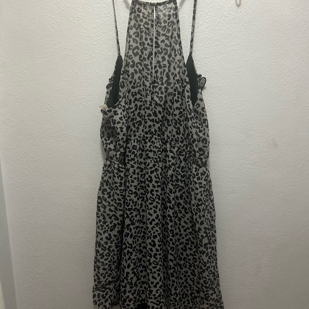 Leopard Print Ruffle Dress XL - Picture 2 of 3